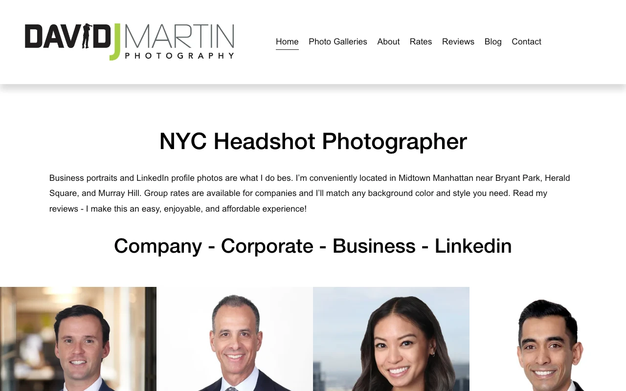 David J. Martin Headshot Photography studio preview