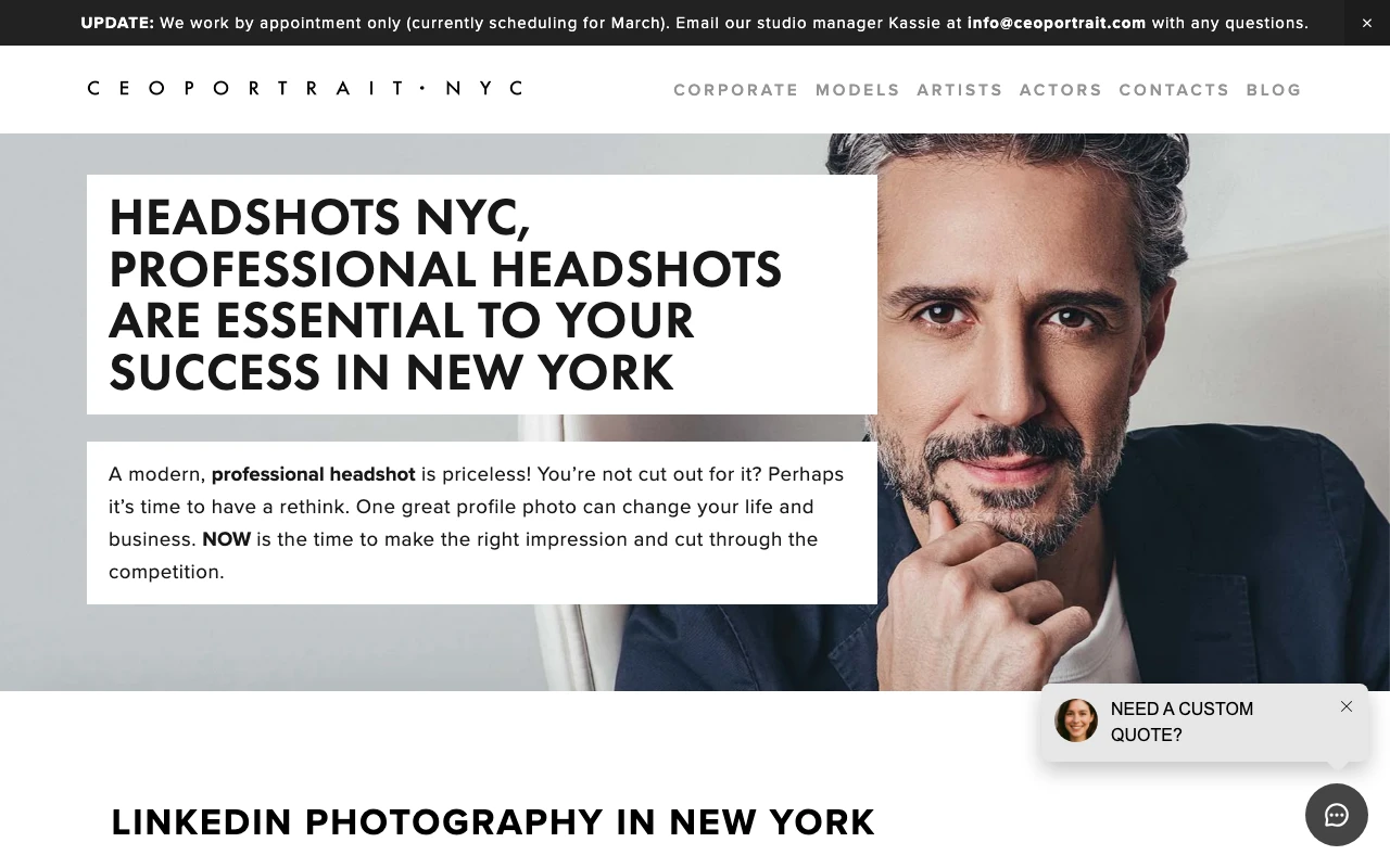 Headshots NYC studio preview