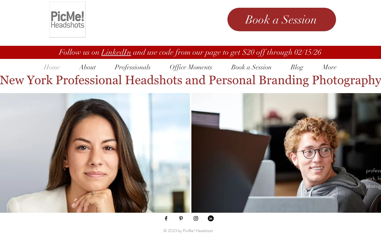 PicMe! Headshots studio preview